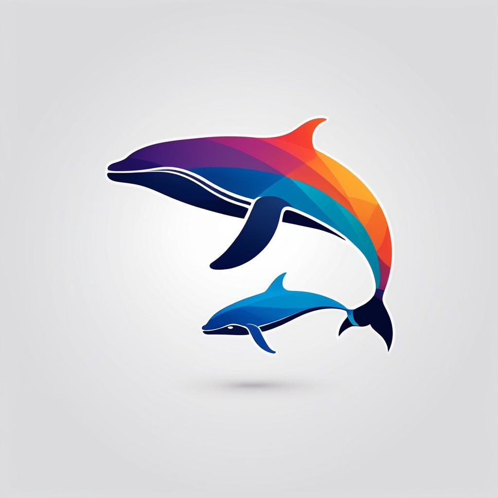 Minimalist Abstract Whale Logo Design