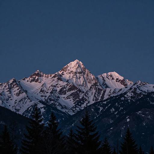 Moonlit Majestic Snow-Capped Peaks