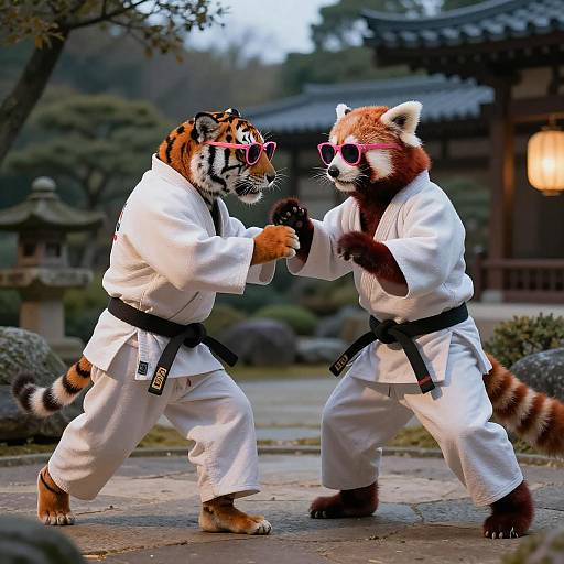 Epic Showdown: Tiger vs. Red Panda