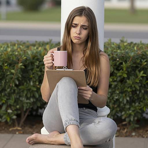 Contemplative Woman in Natural Setting