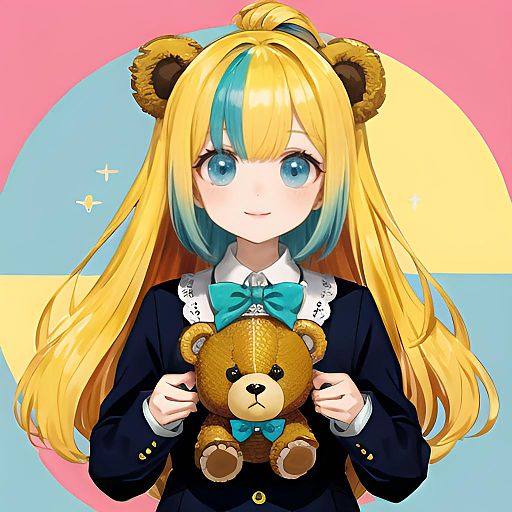 Whimsical Kawaii Teddy Bear Design