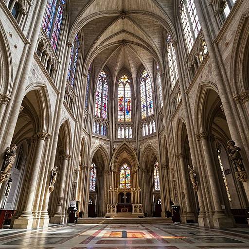 Lofty Gothic Cathedral Interior