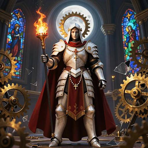 Sister of Battle in Moonlit Observatory