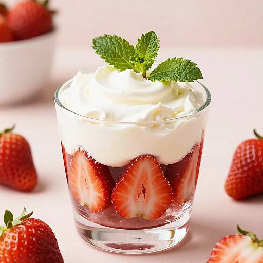 Refreshing Strawberries and Cream Dessert