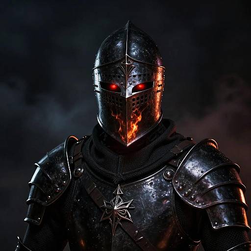 Fiery-Eyed Dark Medieval Knight