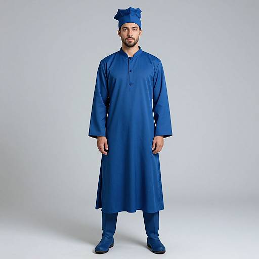 Solo Male in Full Blue Costume