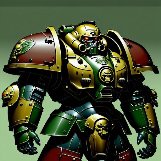 Illustration of Adeptus astartes, warhammer 40k in the style of Aki (akikaze asparagus)