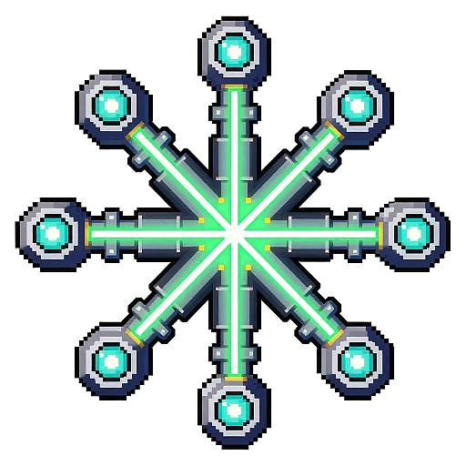 Futuristic 2D Sentinel Laser Array