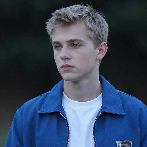 Portrait of a Young Man in Blue