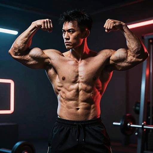 Heroic Double Bicep Flex Pose