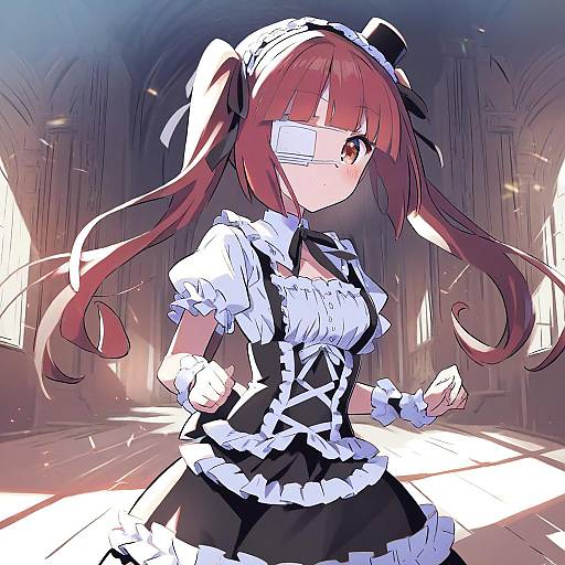 Illustration of Hanazono yurine, jashin-chan dropkick in the style of Aki poi