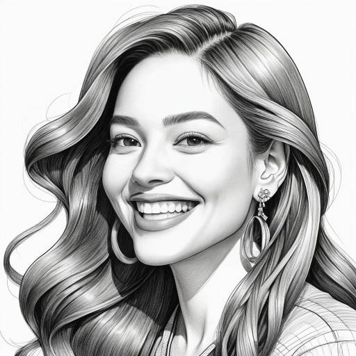 Smiling Woman Pencil Sketch