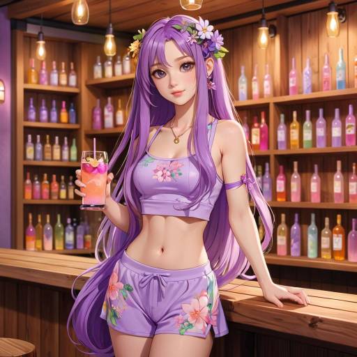 Anime Portrait of a Young Woman