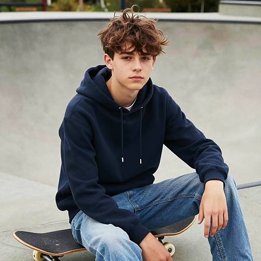 Messy Shag Hair Teenage Skate Style