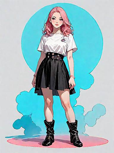 Casual Street Style Female Model