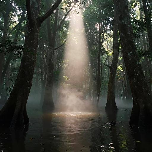 Photoreal Murky Swamp With Volumetric Light