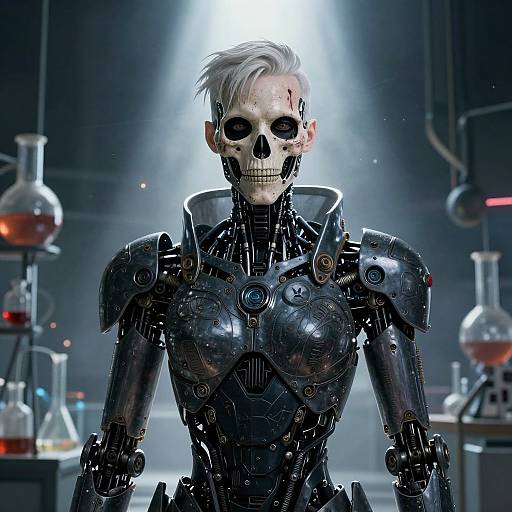 Cyberpunk Dark Fantasy Cyborg Portrait