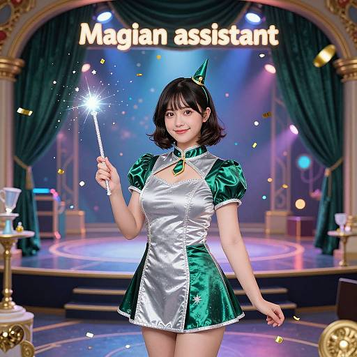 Magician's Assistant on Enchanted Stage