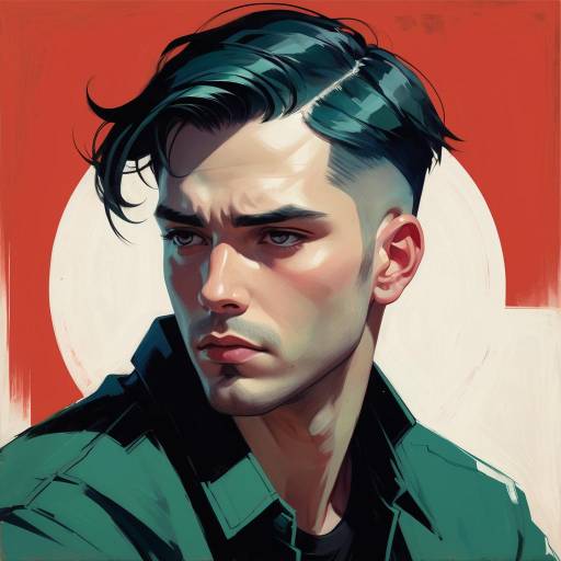 Thoughtful Man: Minimalist Painterly Illustration Thoughtful Man: Minimalist Painterly Illustration