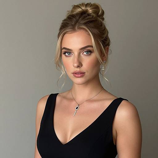 Elegant Blonde Loose Bun Wedding Style