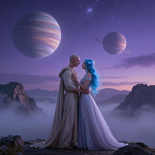 Ethereal Embrace in Twilight Realm