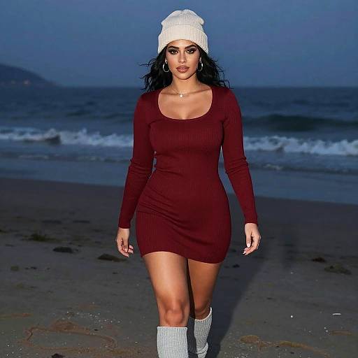 Tokyopop Style Woman by Beach