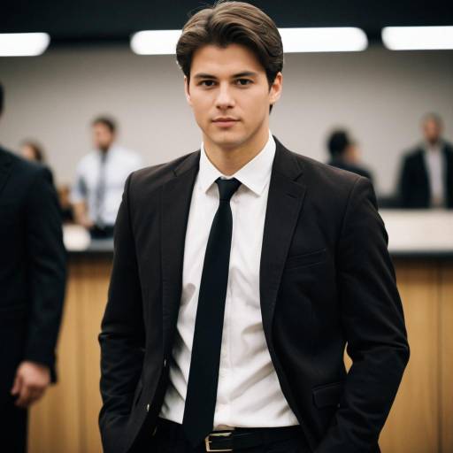 Young Man in Semi-Formal Suit