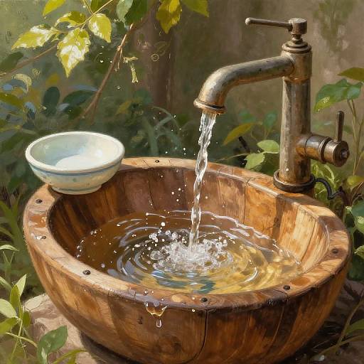 Vintage Rustic Outdoor Handwash Setup