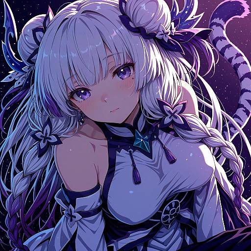 Illustration of Haku (p&d), puzzle & dragons in the style of Mamiyama