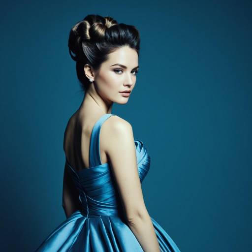 Elegant Woman with Half-Up Twist Hairstyle Elegant Woman with Half-Up Twist Hairstyle