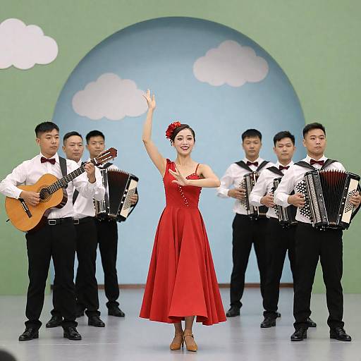 Vibrant Dance Performance with Musicians