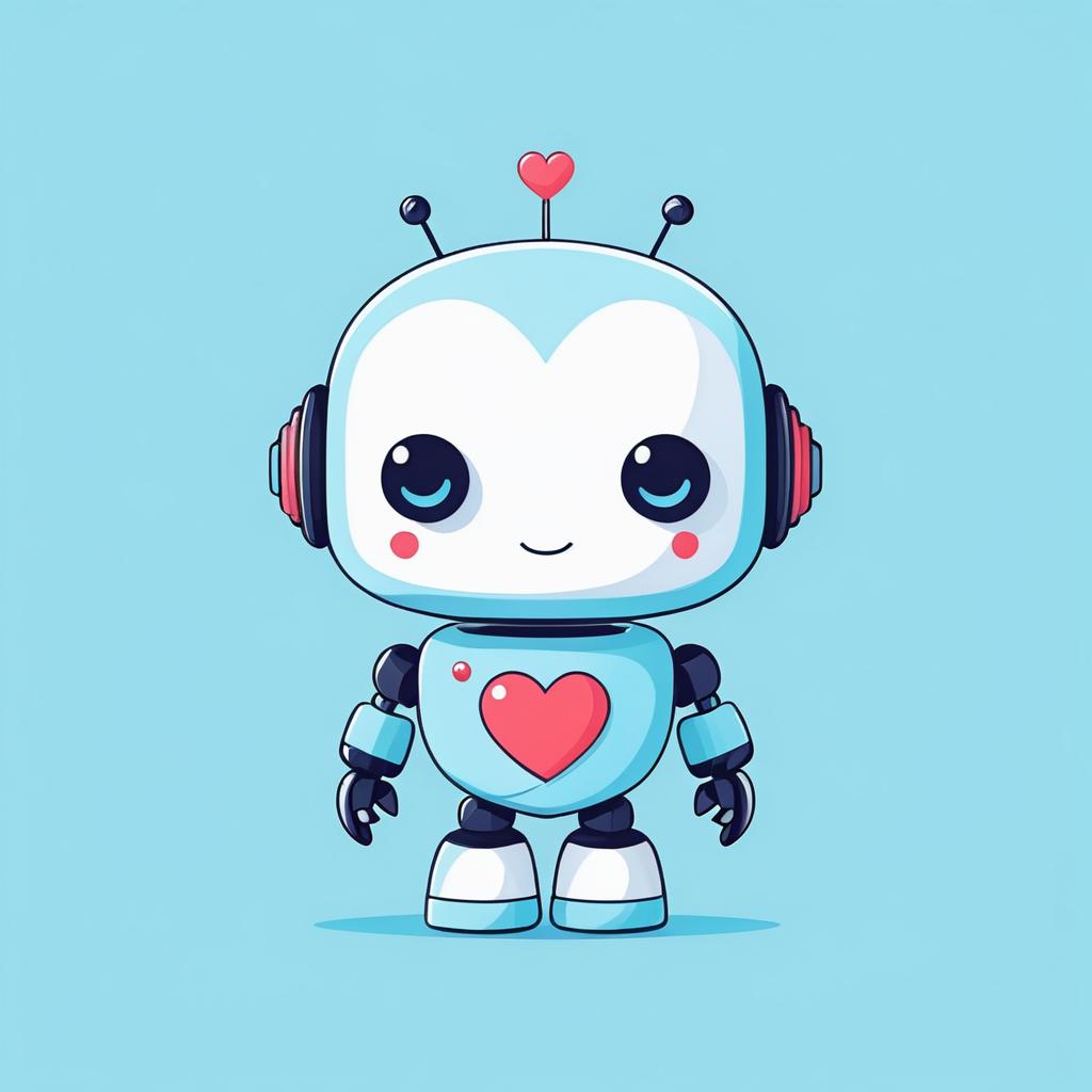 Adorable Symmetric Robot Pattern Design