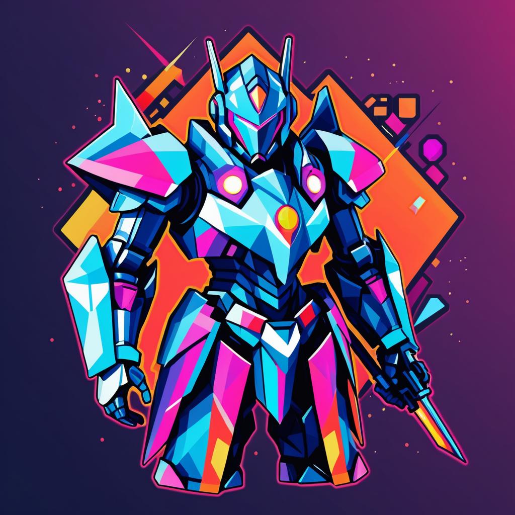 Geometric Art of Mechashot Knight