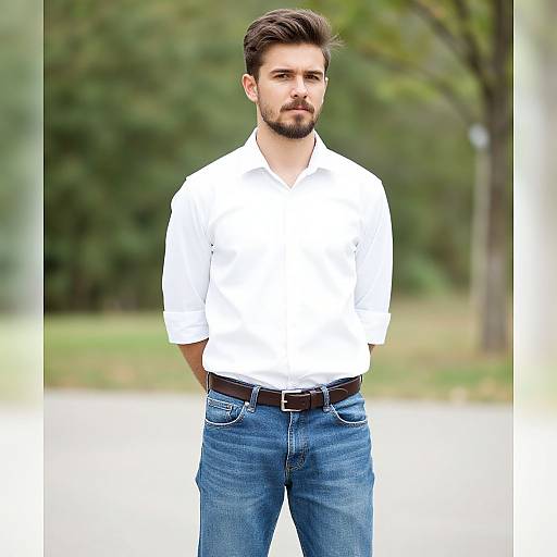 Casual Groom in Denim Attire
