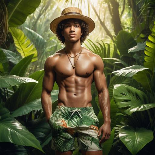 Tropical Vibes: Young Man in Jungle