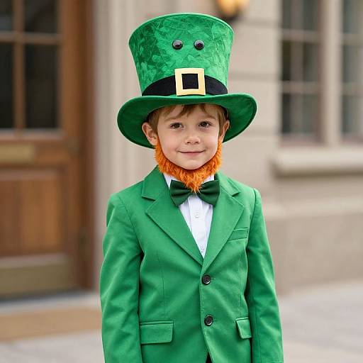 Leprechaun Boy in Green Suit