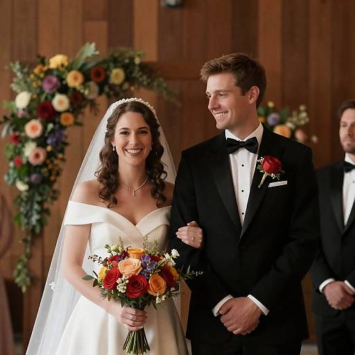 Charming Wedding Moment with Bride and Groom
