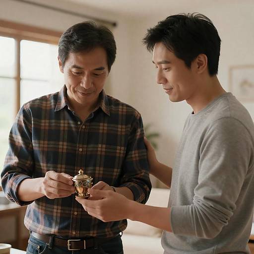 Intimate Indoor Moment Between Two Men