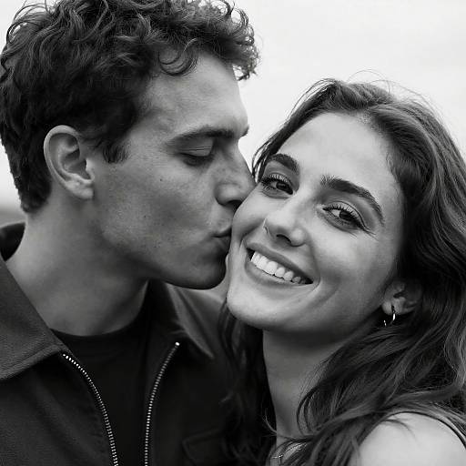Intimate Black and White Portrait of Couple