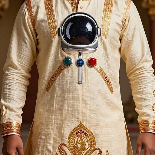 Indian Prince Outfit as Space Suit