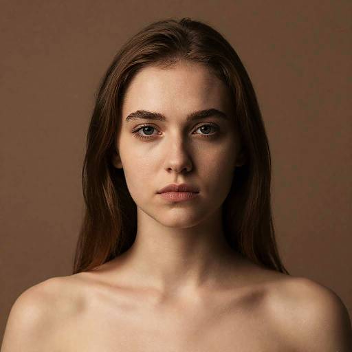 Serious Portrait of a Young Woman