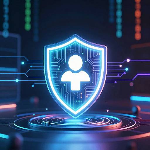 Futuristic Antivirus Digital Shield