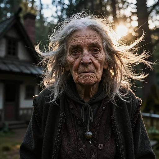 Realistic Witch Crone by Cottage