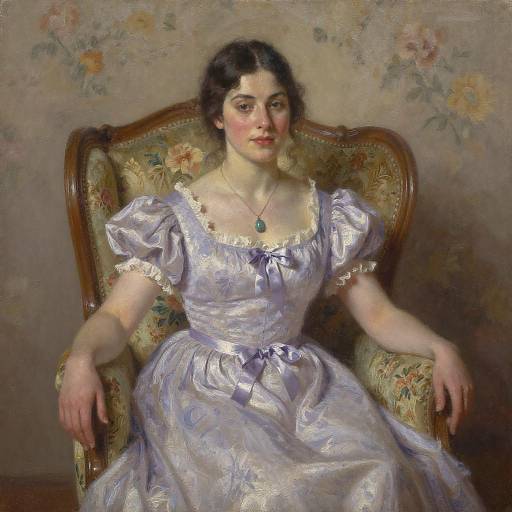 Realistic Oil Painting of a Elegant Woman