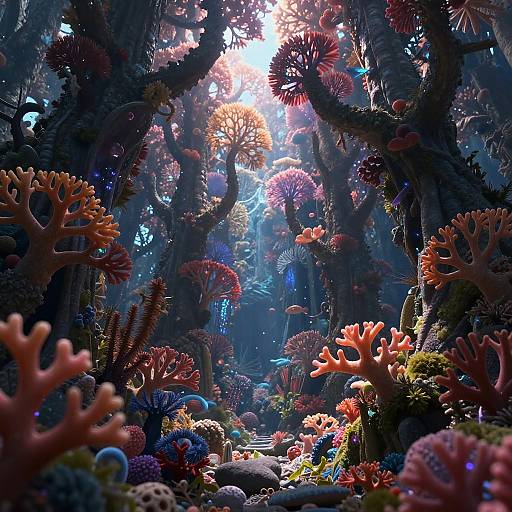 Shimmering Coral Canopy Fantasy