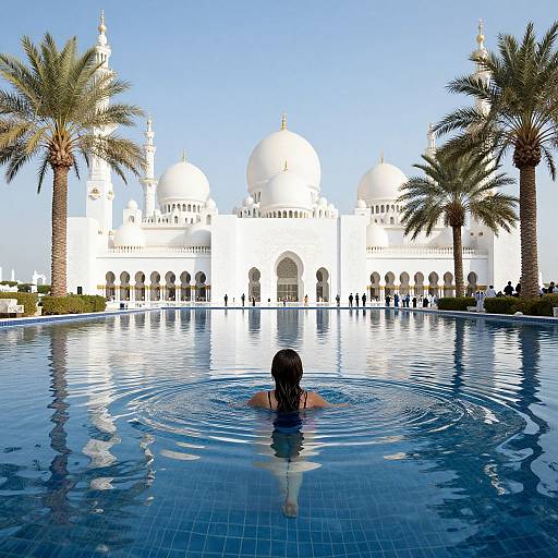 Serene Swim by Sheikh Zayed Mosque