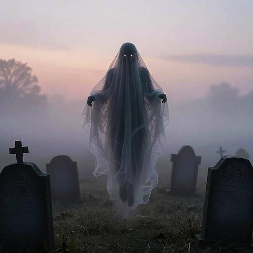 Phantom Specter in Foggy Graveyard