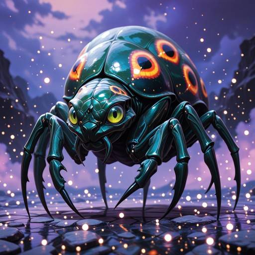 Realistic Arachnid with Sparkling Eyes Realistic Arachnid with Sparkling Eyes