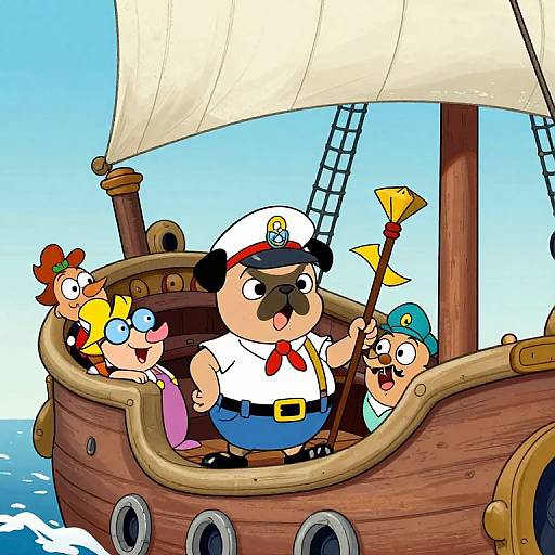 Captain Pugwash and Crew Cartoon