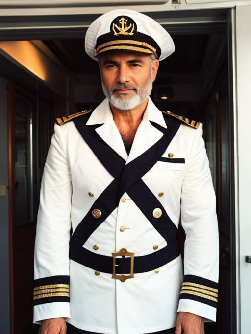 Man in Ship Captain Costume